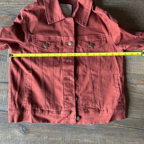 3/$20 Bagatelle Rust Orange Denim Jacket - Picture 7 of 8